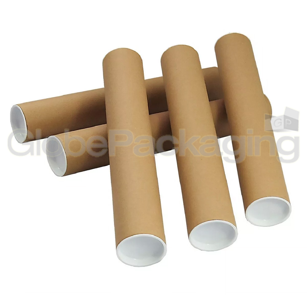 500 x A3 Quality Postal Cardboard Poster Tubes Size 330mm x 50mm + End Caps